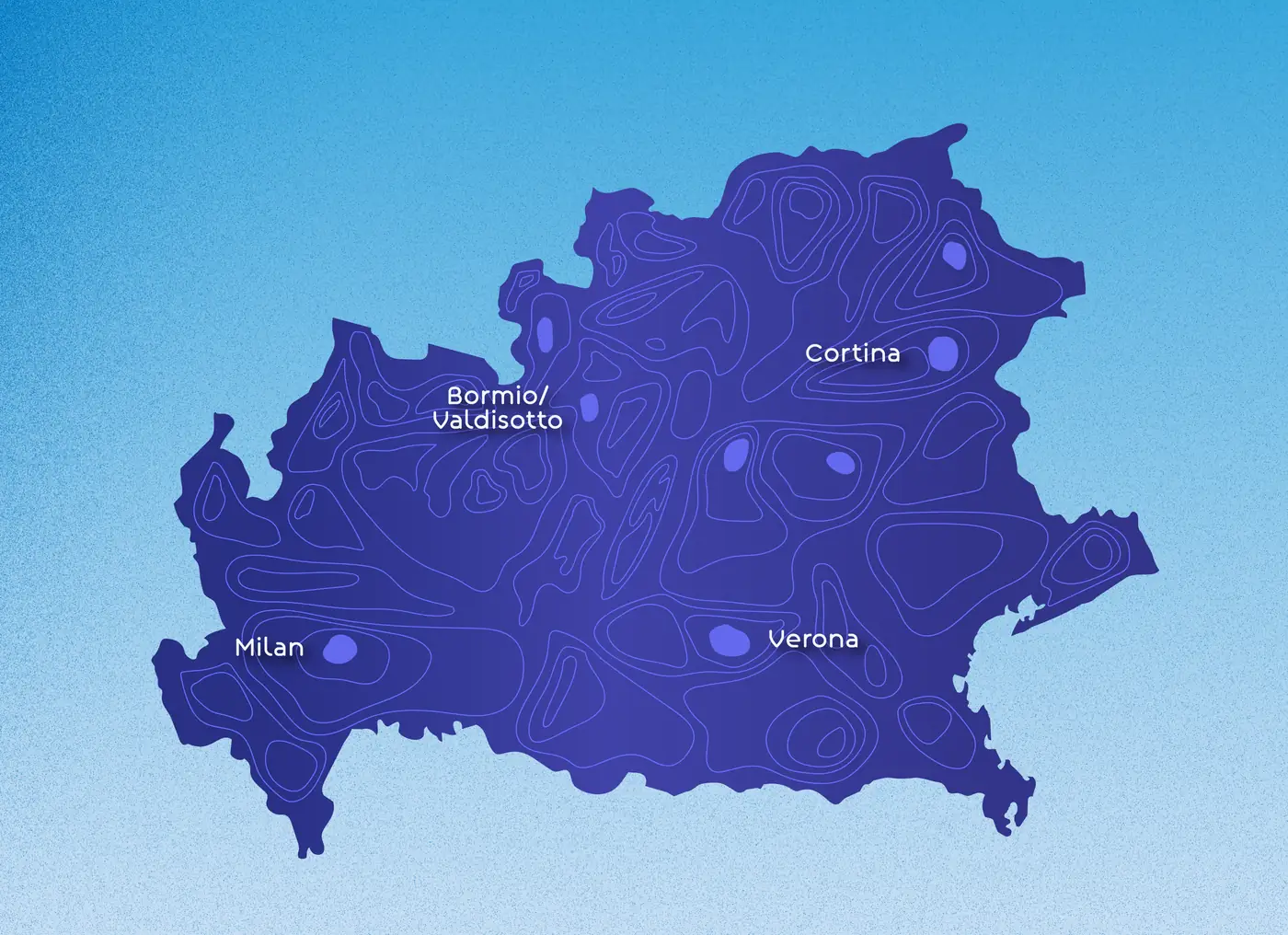 Carte de la région Milano Cortina